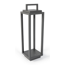 Abert Resort lamp rechargeable, gray 10x10cm H34cm
