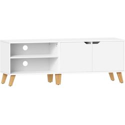 VASAGLE Mobili TV 140 x 40 x 45 cm, Bianco