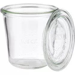 Aps 6er Set Weck-Glas mit Deckel, D9cm H9cm Sturzform 290ml