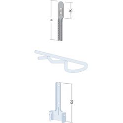 Protektor Direct hangers for CD profiles sheet steel 10 adjustment rods, 10 vernier hangers Sets consisting of: 20 clamps