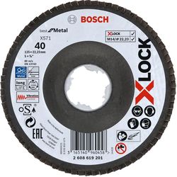 Bosch Professional Disco abrasiva a disco X-LOCK Best for Metal K40, 125 mm