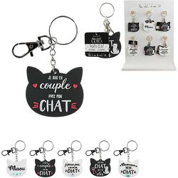 Sombo Keychain cat PVC ATTENTION FRENCH
