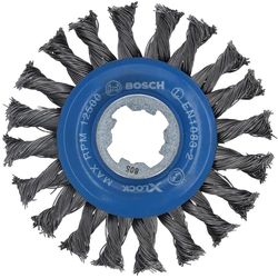 Bosch Professional Spazzola a disco X-LOCK 115 mm, filo d'acciaio intrecciato