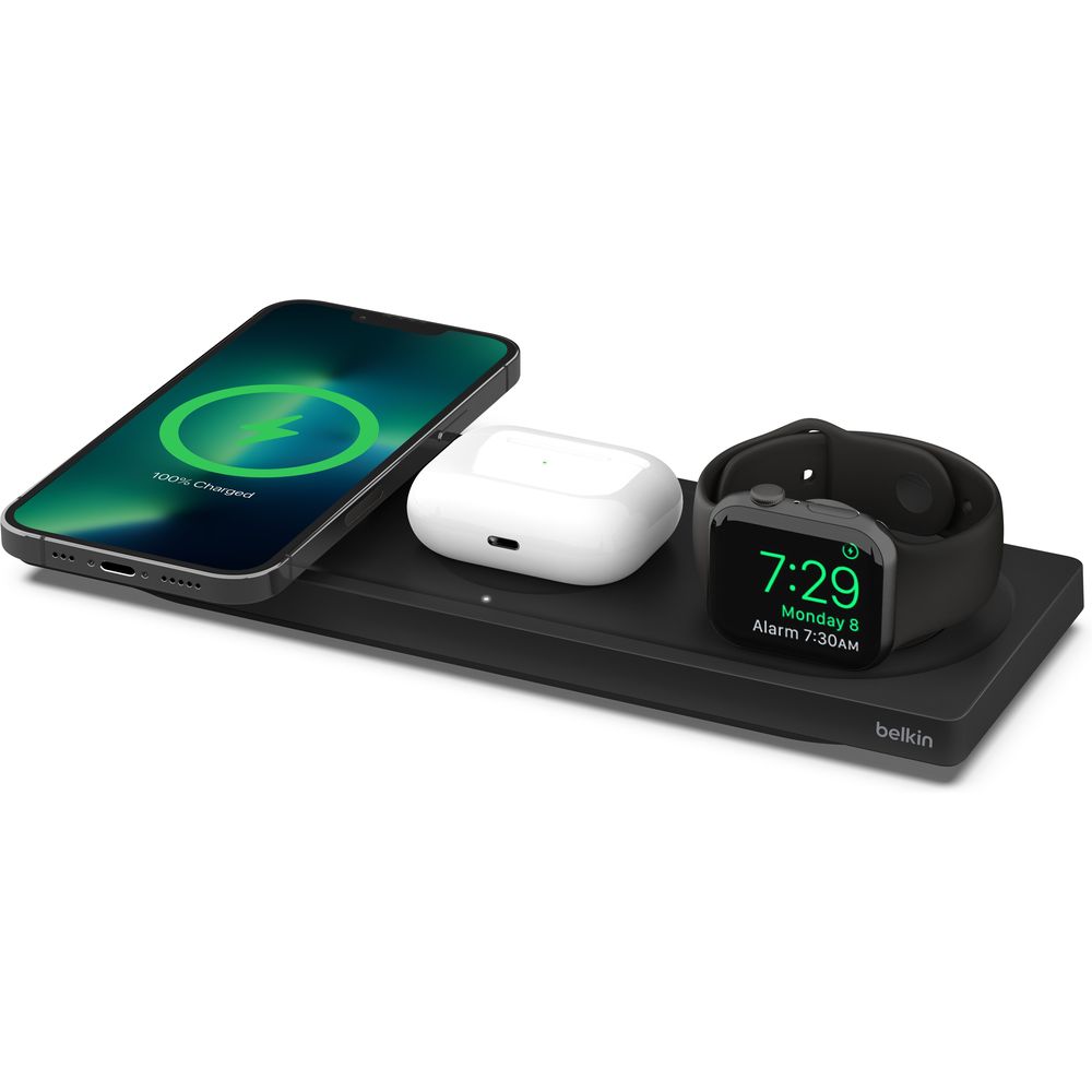 Belkin Wireless Charger Boost Charge Pro 3-in-1 MagSafe Schwarz