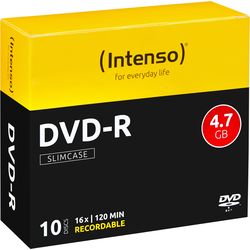 Intenso DVD-R Slim 4.7GB 4101652 16X 10 Pz