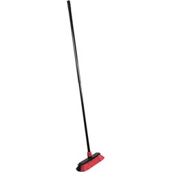 Edi Baur Heavy duty broom with telescopic handle, red