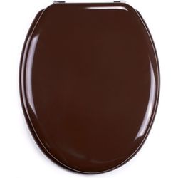 MSV Toilet Seat MDF Chocolate - Stainless Steel Hinges
