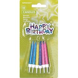 Amscan 12 birthday candles with holder