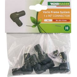 WINDHAGER Connettore Vario Frame System 1x90°, 4 pz.