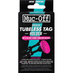 Muc-Off Muc Off Tubeless Tag Holder & 44mm Valve Kit Black