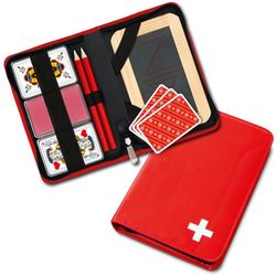 Carta.media Jass case with Swiss cross motif