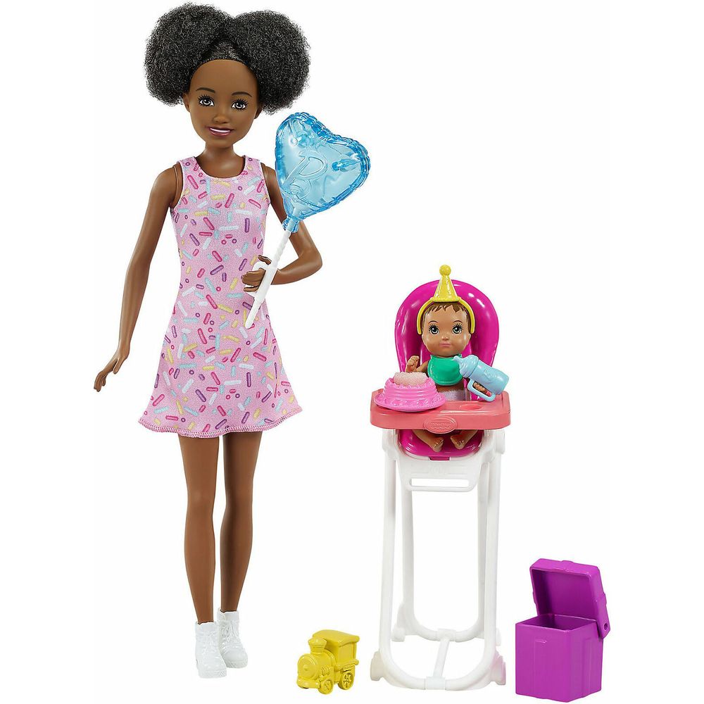 Barbie Coffret anniversaire avec bébé poupée afro - acheter chez