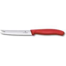 Victorinox Swiss Classic Cheese Knife, 11 cm, Fork Tip, Red