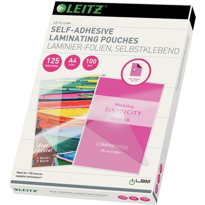 Leitz Laminating film A4, 125 µm, 100 pieces, glossy, self-adhesive