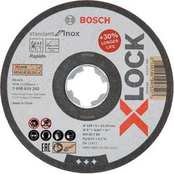Bosch Professional Disco di separazione dritta X-LOCK Standard per Inox 125 x 1