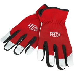 Felco Leather glove red and white cowhide leather, size XL