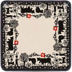 carta media Jasmine carpet with Swiss paper cutting [65 x 65 cm]