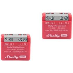 Shelly WLAN switch actuator 1 Mini Gen4 x 2 Red