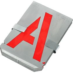 Walkron Zinc template letter 100mm 1590