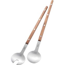 Gefu Set di posate per insalata Fligo 2 pezzi, Marrone/Argento