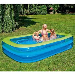 Happy People Family Pool 305x183x50cm unfilled 288x165x40cm 2 rings and 1 water outlet valve