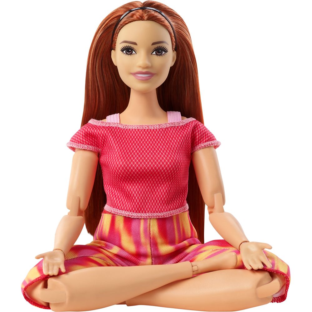 Barbie Poupée rousse en tenue de yoga rouge - acheter chez