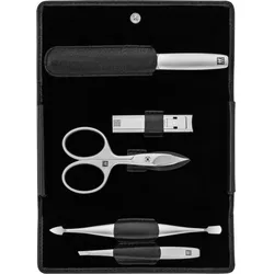 Zwilling Beauty Pocket case, cowhide, black, 2-piece, w. clipper