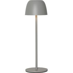 Star Trading Lampada da tavolo a batteria Ronda IP54, Bianco caldo, Grigio