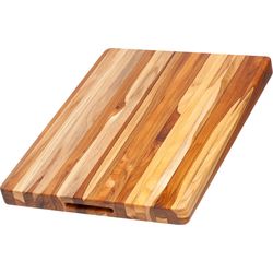 Teak Plateau de coupe et de service, 51x38x3.8 cm