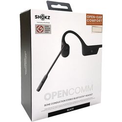 AfterShokz OpenComm kabelloser Knochenschall-Kopfhörer Bluetooth schwarz