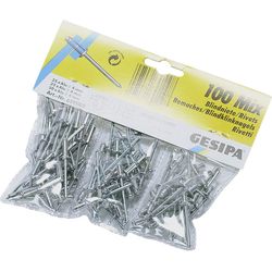 Gesipa Assortment of blind rivets, 100 pieces, aluminum