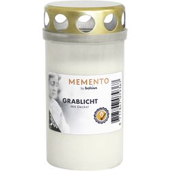 Gira-Sole GmbH Grablicht 3Tage mit Deckel weiss Memento by Bolsius