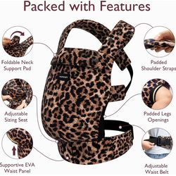 Momcozy Baby Carrier Cotton - leopard