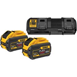DeWalt Starter kit XR caricatore doppio e 2x 54 V 9 Ah batteria