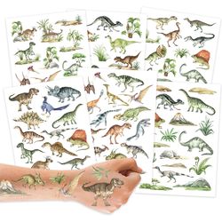 Papierdrachen Tatouages pour enfants - Le monde des dinosaures