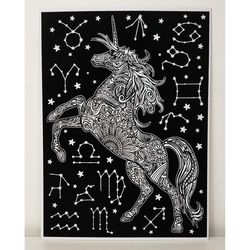 Tataruga Painting Set Velvet Picture Unicorn A3