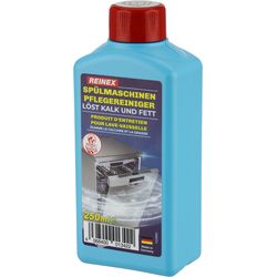 Reinex machine cleaner for dishwasher dissolves lime and grease