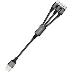 4smarts Cavo di ricarica USB 2,4A USB A - Lightning/Micro-USB B/USB C 0,2 m