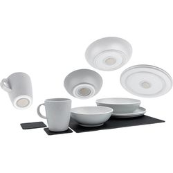 Silwy Magnetic Plastic Dinnerware Set Dolomite White