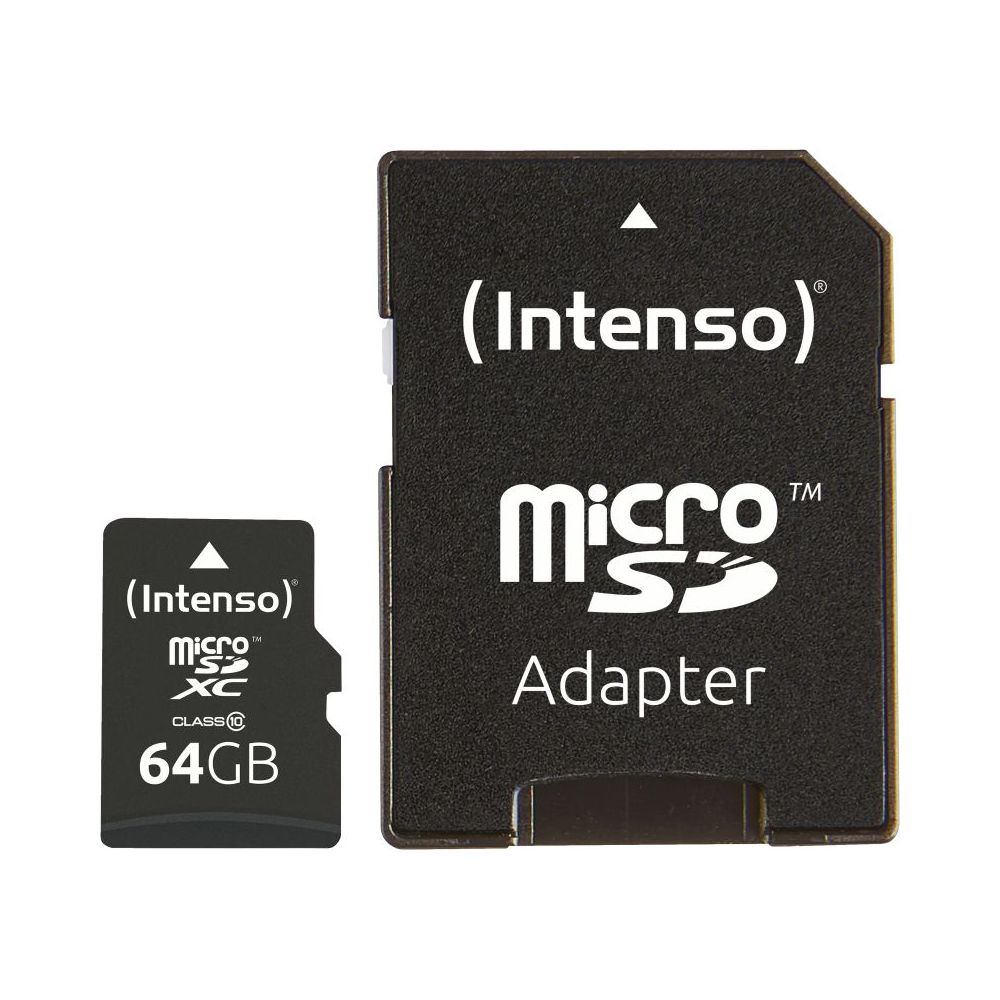 Intenso Carte Micro SD 64 Go Classe 10 SDXC avec adaptateur SD - acheter  chez