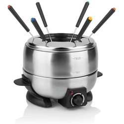 Princess Fondue Set All-in-One 800 Watts 7 Pieces, Black/Silver