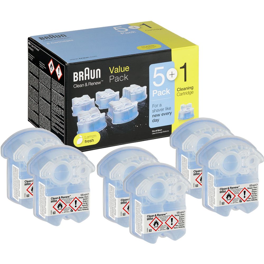 Braun CCR 5+1 Cleaning Cartridges - Clean & Renew at