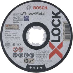 Bosch Professional Disco di separazione dritta X-LOCK Expert per Inox e Metallo 115 mm