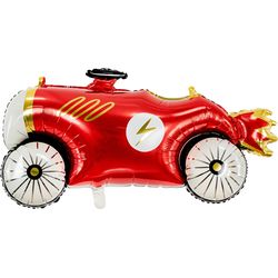 Amscan Foil balloon racing car red 111 x 63cm self-closing automatic valve