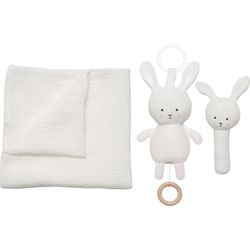 Jabadabado Gift set rabbit in blanket S1021 white, 3-piece