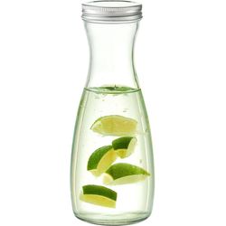 Zeller Present Caraffa in vetro con coperchio in metallo 1000ml ø10,2x25cm