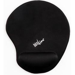 Büroline Tappetino per mouse 230mmx205mm 392653 nero, con supporto per il polso