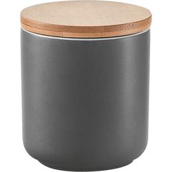 Zeller Present Spice jar anthracite 200ml ceramic with bamboo lid
