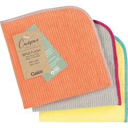 Cawö Panni per lavaggio Trio 30 x 30 cm, 3 pezzi, Mandarino/Limone