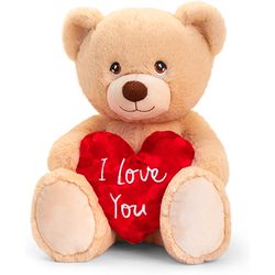 KeelToys eco bear brown 45cm with heart Valentine